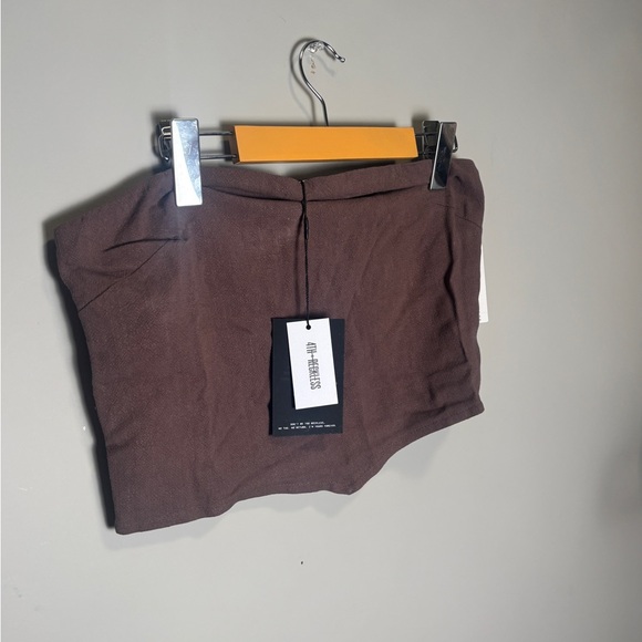 NWT ✨ Anthropologie 4th & Reckless Macie Linen-Blend Strapless Crop Top - Picture 4 of 10